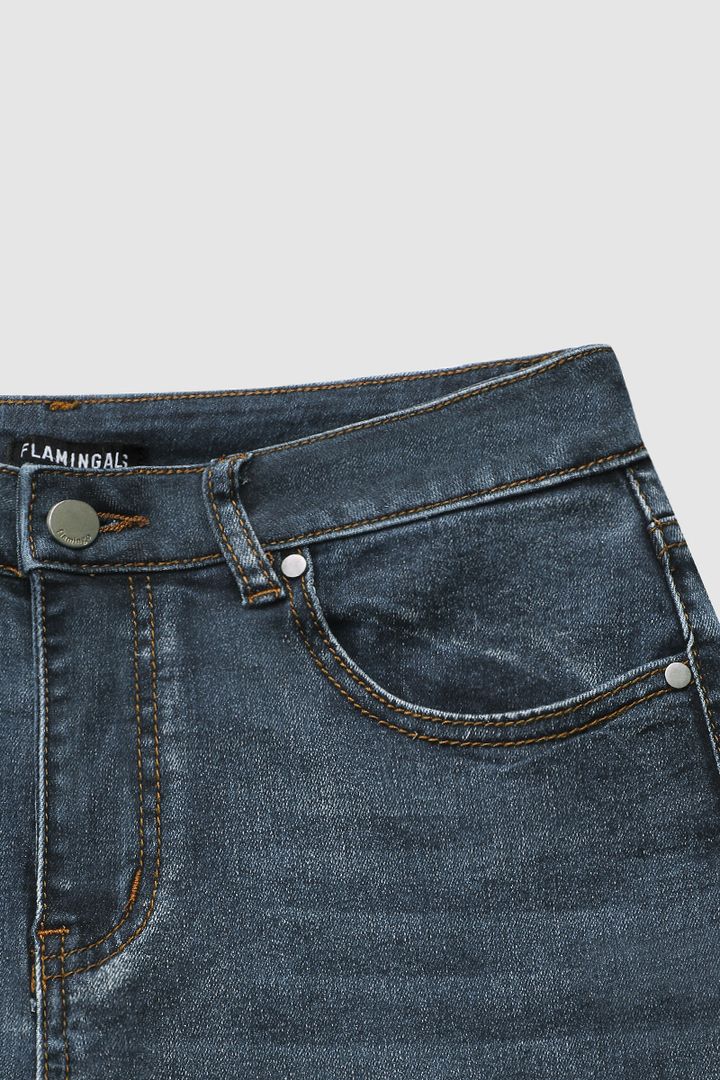 Chulita™ - Geborduurde Jeans mit mittlerer Taille